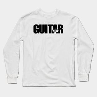 Guitar nerd black logo Long Sleeve T-Shirt